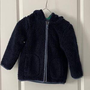 Cozy Navy Sherpa Jacket